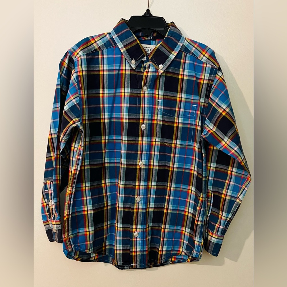 Boys, Plaid Button Up, New W/O Tags, Sz S,5/6